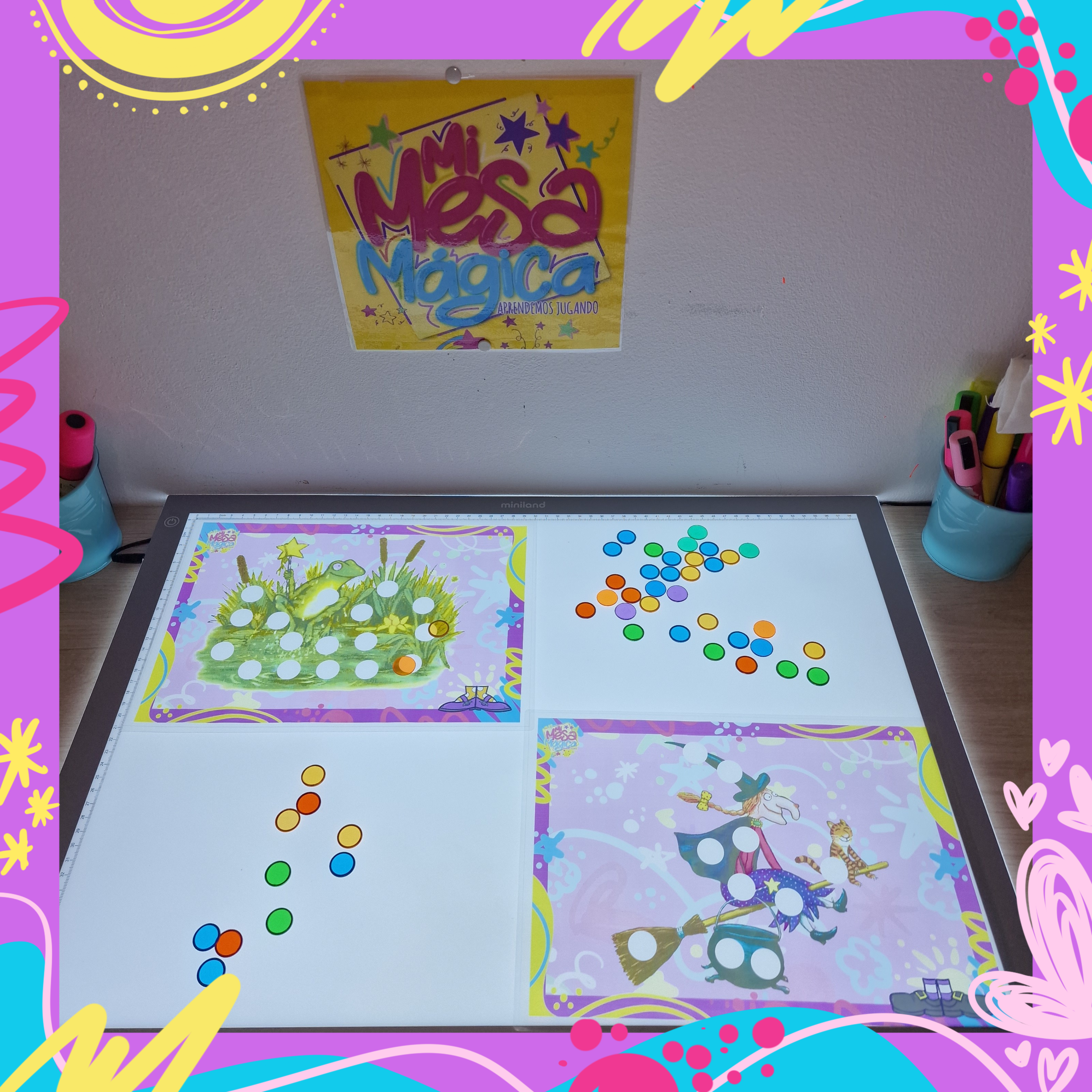 Troqueles COMO MOLA TU ESCOBA para mesa de luz