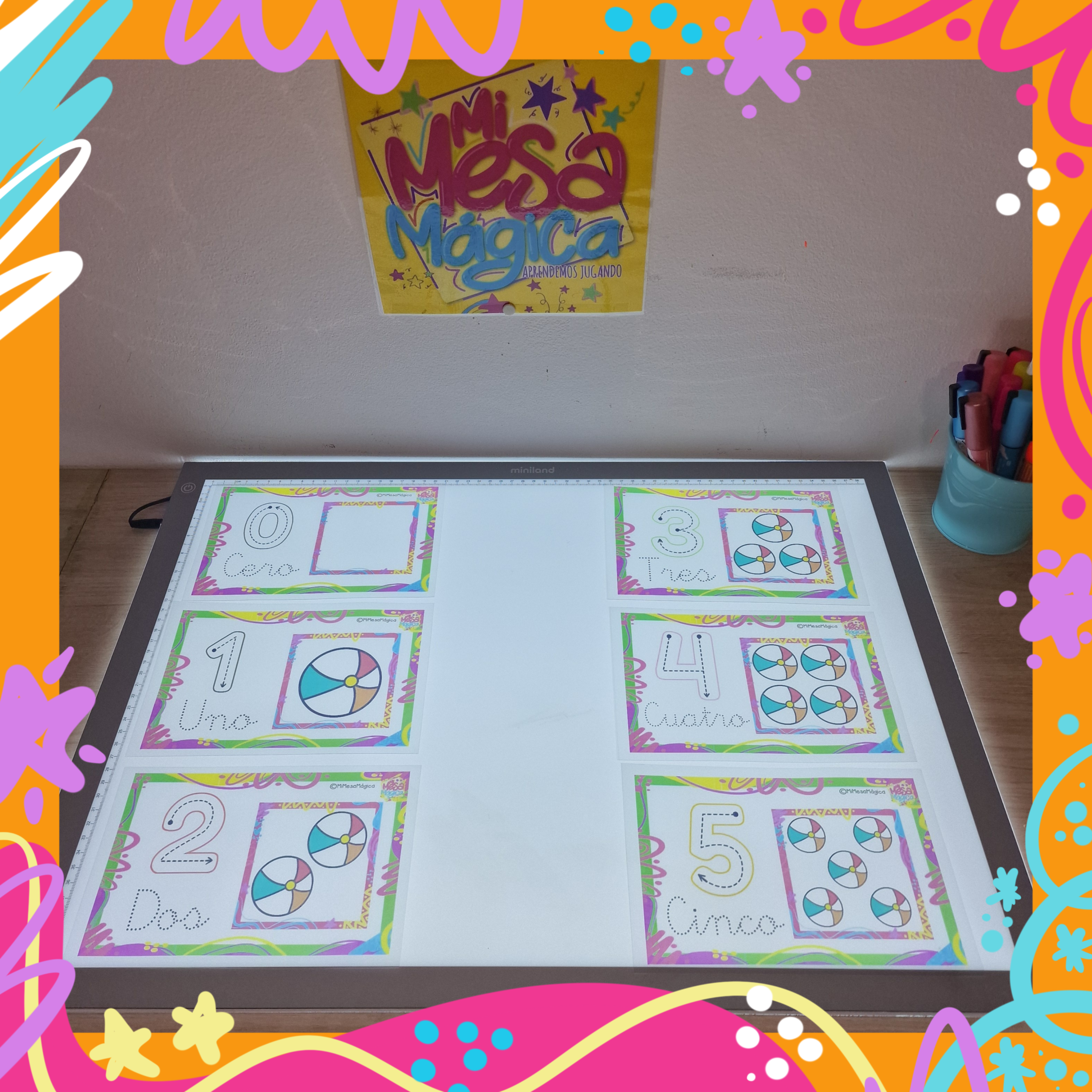 Abecedario doble y números para mesa de luz - Imagen 6